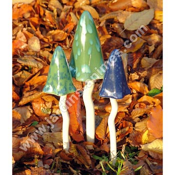 Champignon c�ramique hiver x3