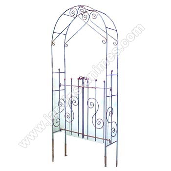 Arche grille volutes fer plein