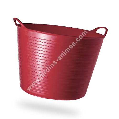 Baquet coloré recycle rouge terre cuite 38l