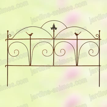 Bordure acier fleur de lys