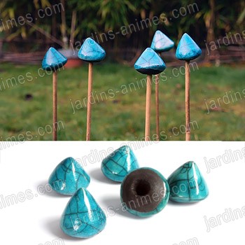 Capuchon protege yeux pour tuteur x5 BLEU