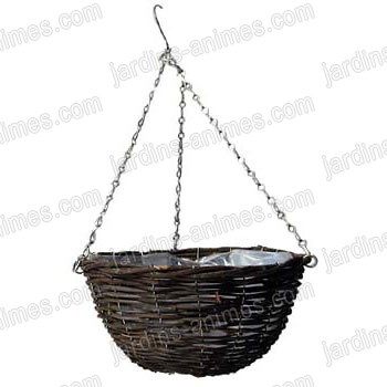 Corbeille suspendue Rotin