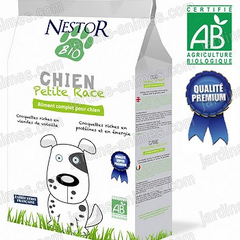 Croquette Bio pour chiens petites races Nestor Bio - 2 kgs