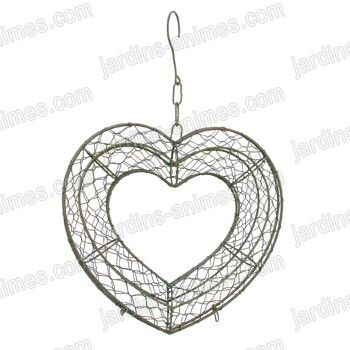Coeur grillag� marron