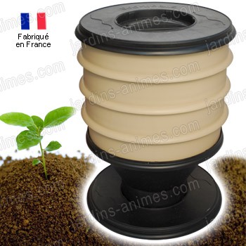 Lombricomposteur EcoWorms BEIGE et 250g vers