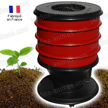 Lombricomposteur EcoWorms ROUGE et 250g vers