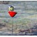 Coquelicot Rouge C�ramique sur tige x5