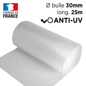 Lien vers un produit variante ou accessoire : Rouleau papier bulle 30mm Dim.1,5m x 25m - Qualité premium anti-UV 3 couches