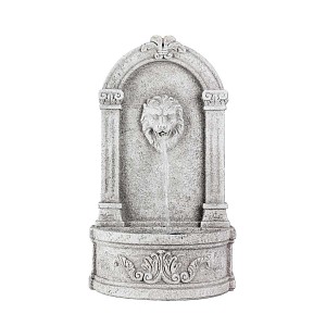 Fontaine extérieure en béton tête de lion