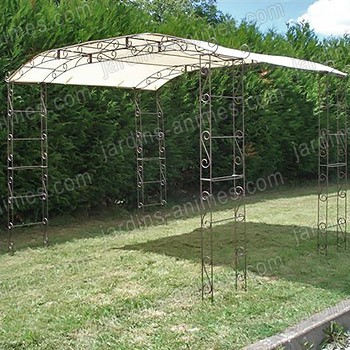 Kiosque Jardin 6.90m2 + toile ombrage
