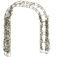 Arche de jardin arrondie, élargie en rajoutant des éléments optionnels