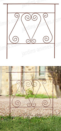 Bordure métal acier à volutes 71cm Bordure de Jardin