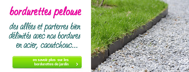 Des bordurettes pour d�limiter pelouse et gazon dans vos all�es