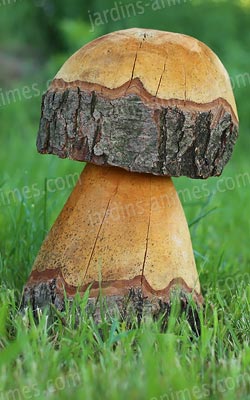 mobilier décoratif en bois, imitation champignon