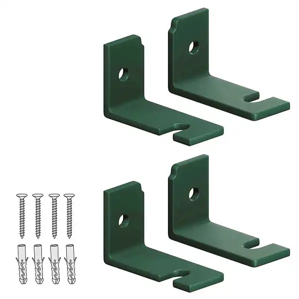 pattes de fixation murale et vis vert pattes de fixation murale et vis vert