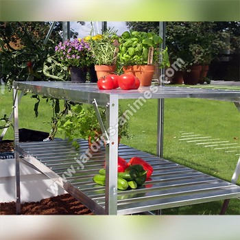 Table de serre 2 plateaux