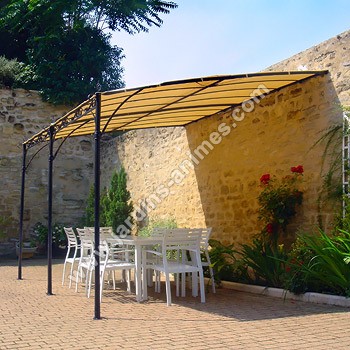 Tonnelle adoss�e Seville 4x3m sans toile