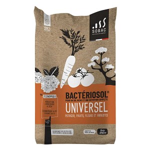 Bactériosol universel 8kg 250m2 - Fertilisant potager, fleurs, fruits, gazon