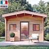 Chalet de jardin OUTRIAZ 15m2 - Bois Douglas 55mm fabrication française L. 3,9 x l. 3,9 x H. 2,7m