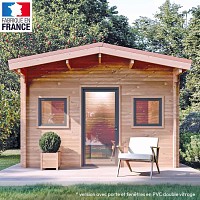 Chalet de jardin OUTRIAZ 15m2 - Bois Douglas 55mm fabrication française L. 3,9 x l. 3,9 x H. 2,7m