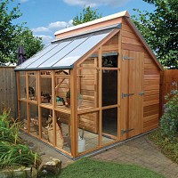 Serre de jardin et Abri en bois Gabriel Ash Classic - 5 panneaux