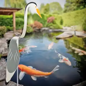 Effaroucheur anti héron pour bassin - Lot de 2 silhouettes factices L.9,8 x H.73cm