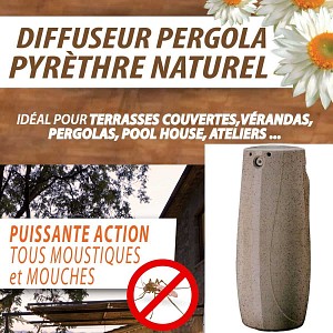 Diffuseur Anti-Moustiques extérieur au pyrèthre + télécommande