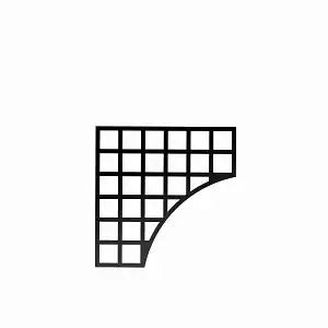 Arc boutant - acier noir - l. 65,6 x H. 65,6 cm