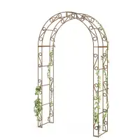 Arche de jardin arrondie en acier corten Arcade - L.141 x l.45 x H.240cm