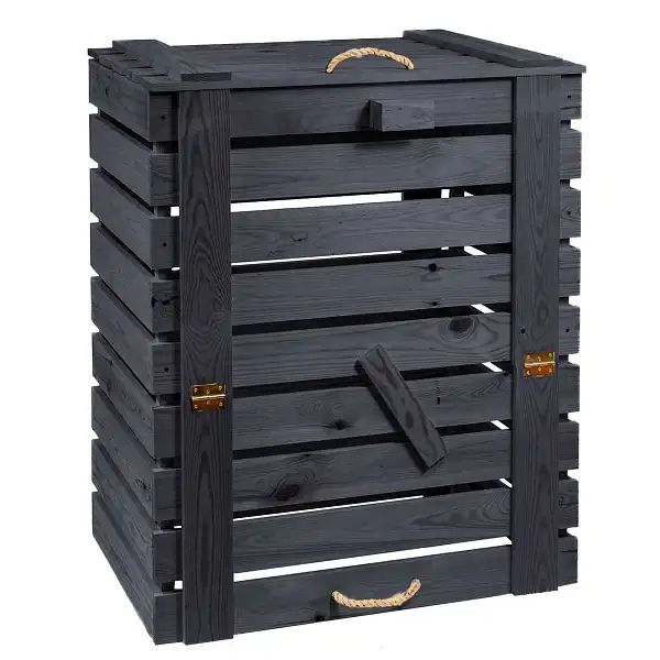 bac a composte bois gris