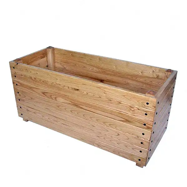 bac jardiniere bois chataignier