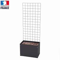 Bac jardinière et treillis en acier L. 70cm