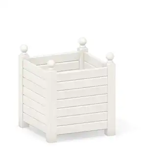 Bac à oranger en bois de châtaignier 140L BLANC - 60cm x 60cm