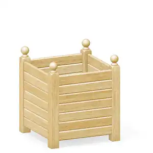 Bac à oranger en bois de châtaignier 140L BOIS LASURÉ - 60cm x 60cm