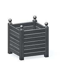 Bac à oranger en bois de châtaignier 140L GRIS ANTHRACITE - 60cm x 60cm