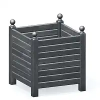 Bac à oranger en bois de châtaignier 250L GRIS ANTHRACITE - 70cm x 70cm