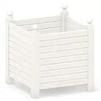 Bac à oranger en bois de châtaignier 300L BLANC - 80cm x 80cm