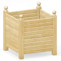 Bac à oranger en bois de châtaignier 300L BOIS LASURÉ - 80cm x 80cm