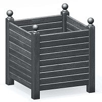 Bac à oranger en bois de châtaignier 300L GRIS ANTHRACITE - 80cm x 80cm