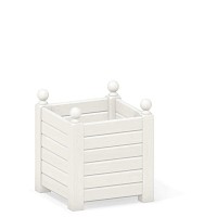 Bac à oranger en bois de châtaignier 80L BLANC- 50cm x 50cm