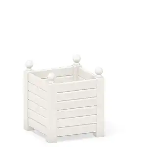 Bac à oranger en bois de châtaignier 80L BLANC- 50cm x 50cm