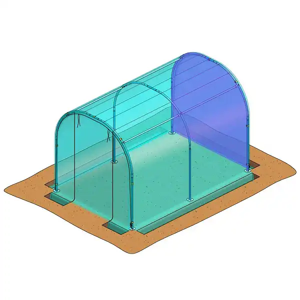 bache arriere serre richel 2x3m