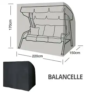 Housse bâche protection balancelle 3 places long. 220cm