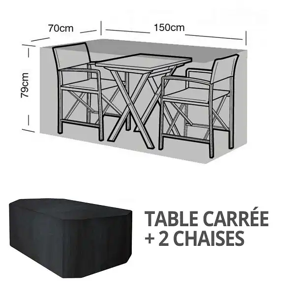 bache protection table carree jardin
