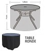 Housse bâche protection table ronde diam. 128cm