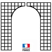 Baies en bois ensemble droite et gauche - noir - 1m x 1.98m