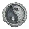 Mangeoire bain d'oiseau Yin et Yang