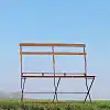 Banc de jardin pliable Cheverny en fer forgé