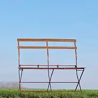 Banc de jardin pliable Cheverny en fer forgé