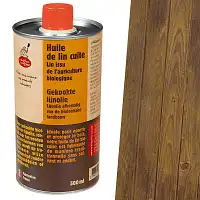 Huile de lin bio cuite 500ml - protection bois  Huile de lin bio cuite 500ml - protection bois